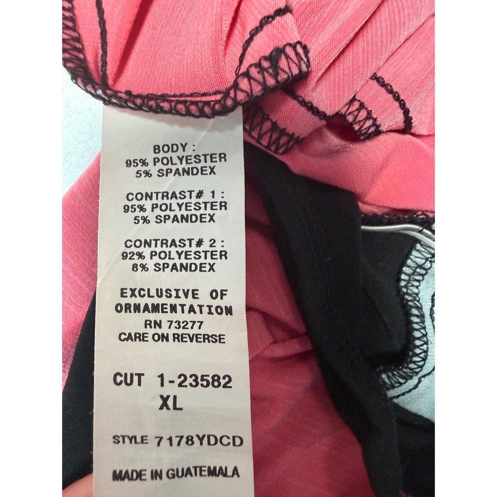 Candies Y2K Pink Black Silver Colorblock Empire Waist Mini Dress XL 7178YDCD - Picture 5 of 7